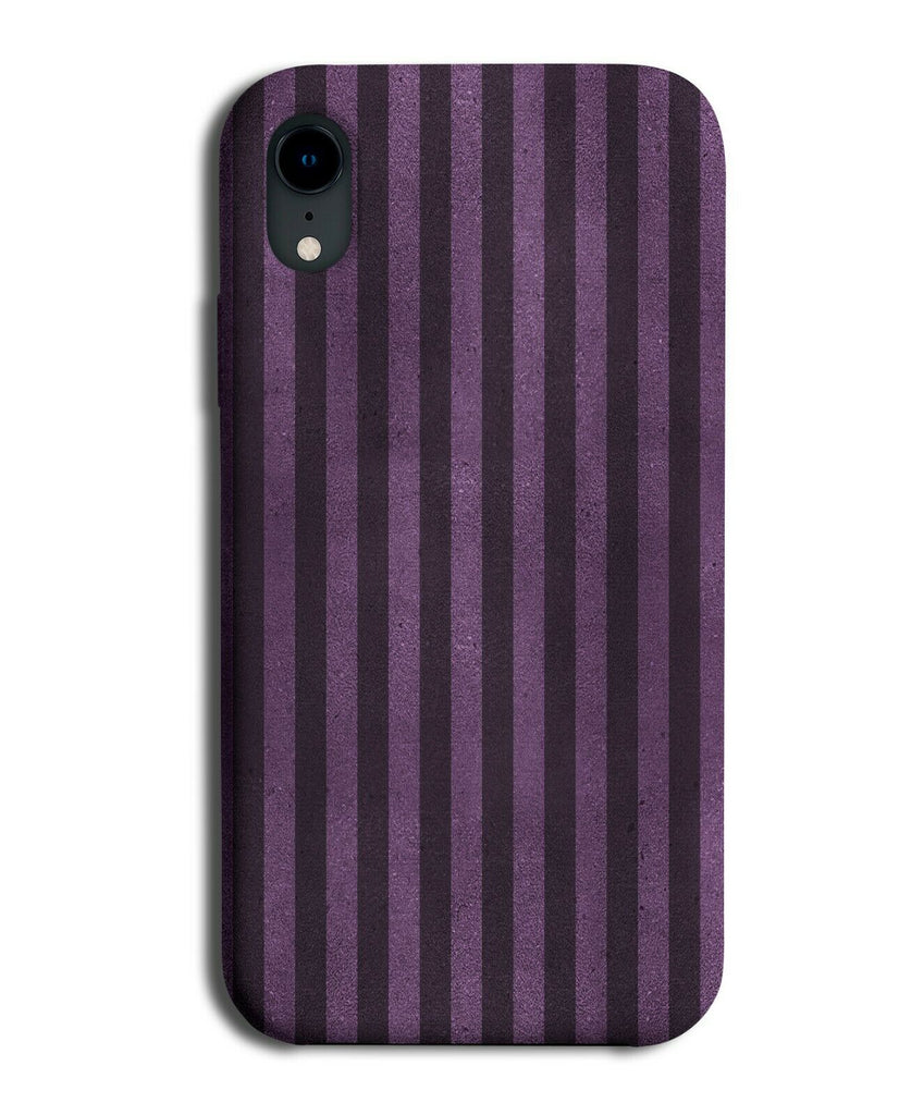 Dark Purple and Black Lined Phone Case Cover Stripes Striped Vertical Lines G063
