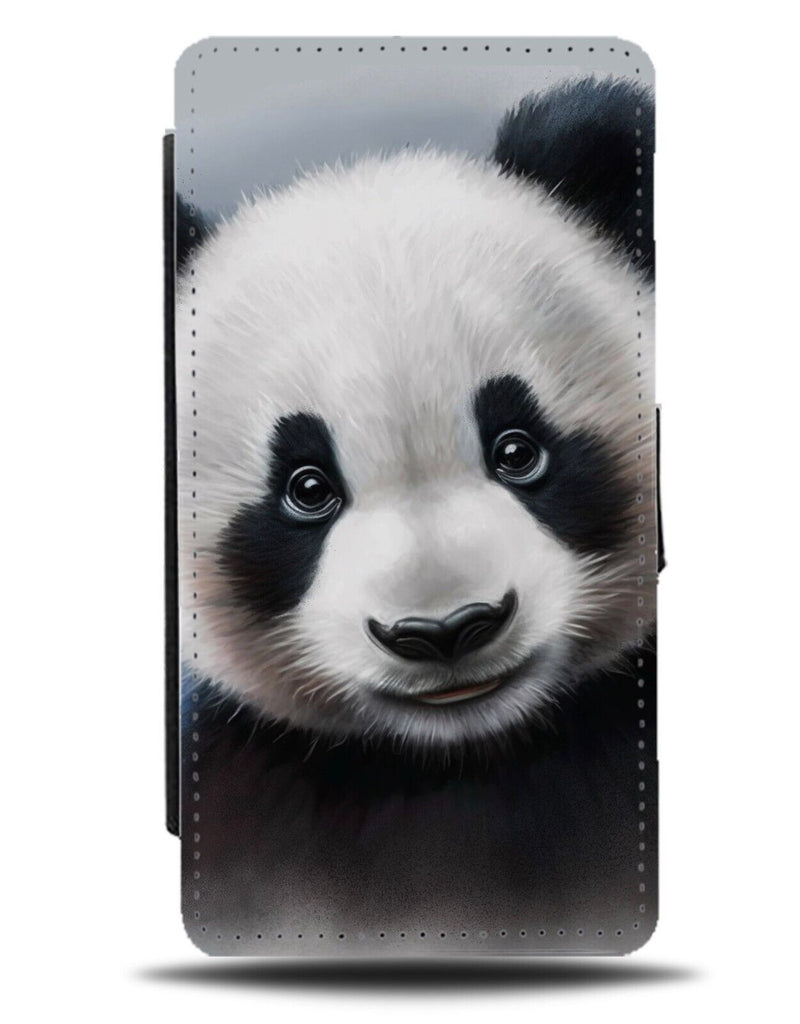 Airbrush Panda Bear Picture Flip Wallet Case Pandas Bears Chinese China BF72
