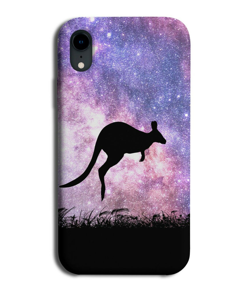 Kangaroo Silhouette Phone Case Cover Kangaroos Space Stars Night Sky i181