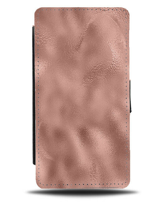 Rose Golden Abstract Art Design Flip Wallet Case Waves Wavy Curves G606
