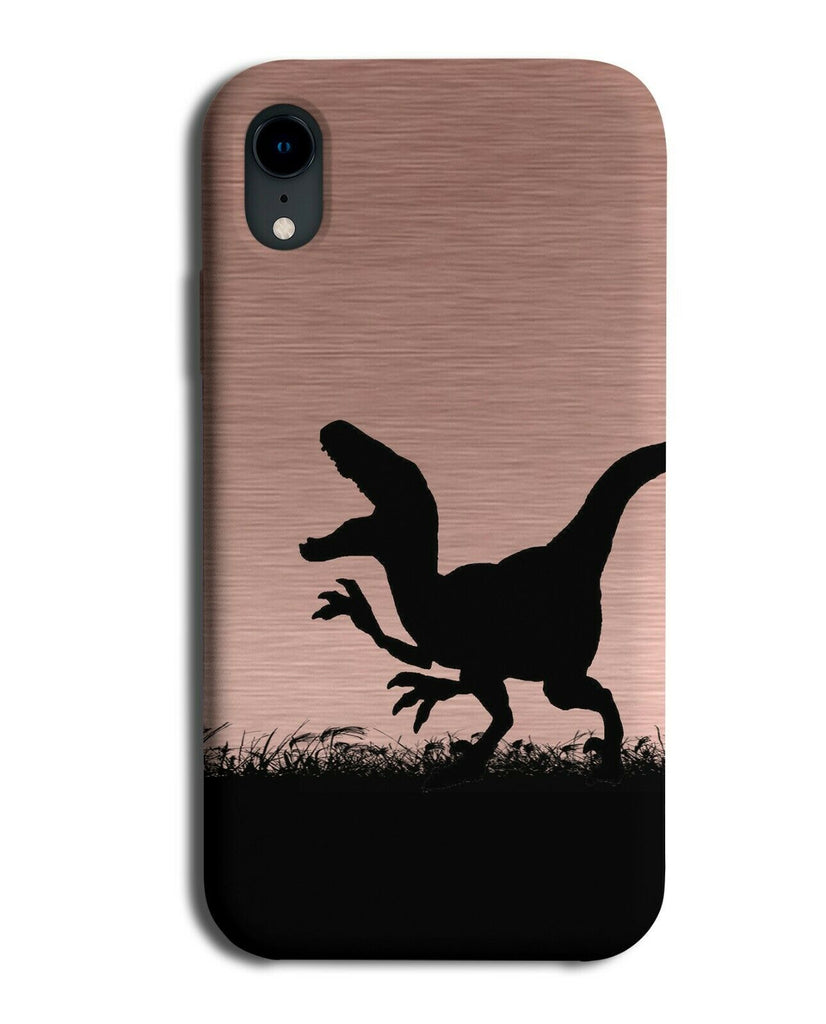 Dinosaur Silhouette Phone Case Cover Dinosaurs Rose Gold Coloured i112