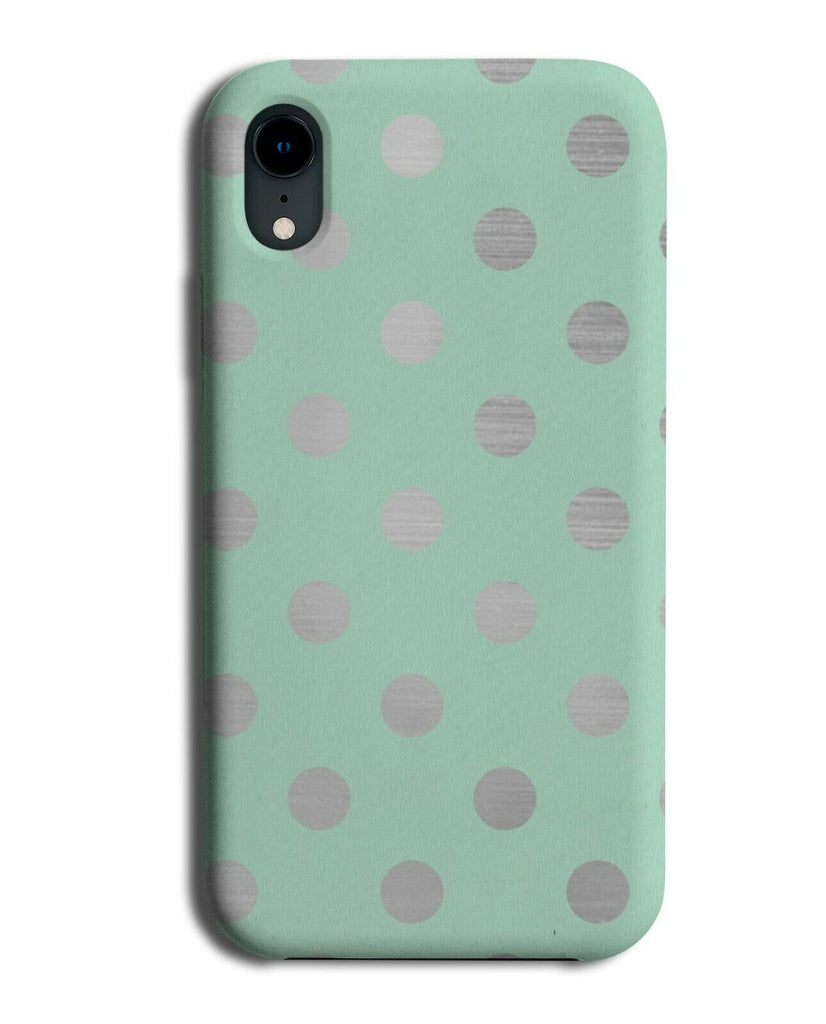 Mint Green and Silver Polka Dot Phone Case Cover Dots Dotted i456