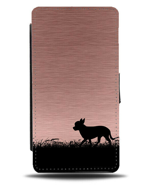 Chihuahua Flip Cover Wallet Phone Case Chihuahuas Rose Gold Coloured i110