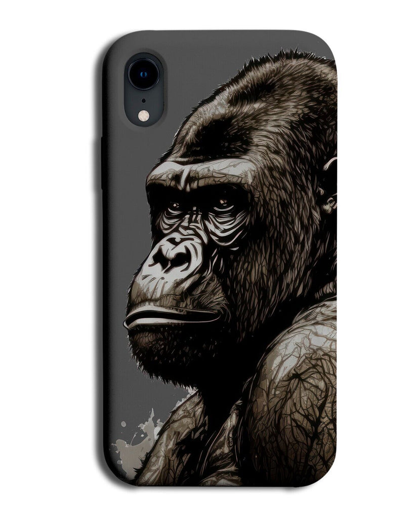 Dark Black Silver Back Gorilla Phone Case Cover Gorillas Lowland Eastern AH47