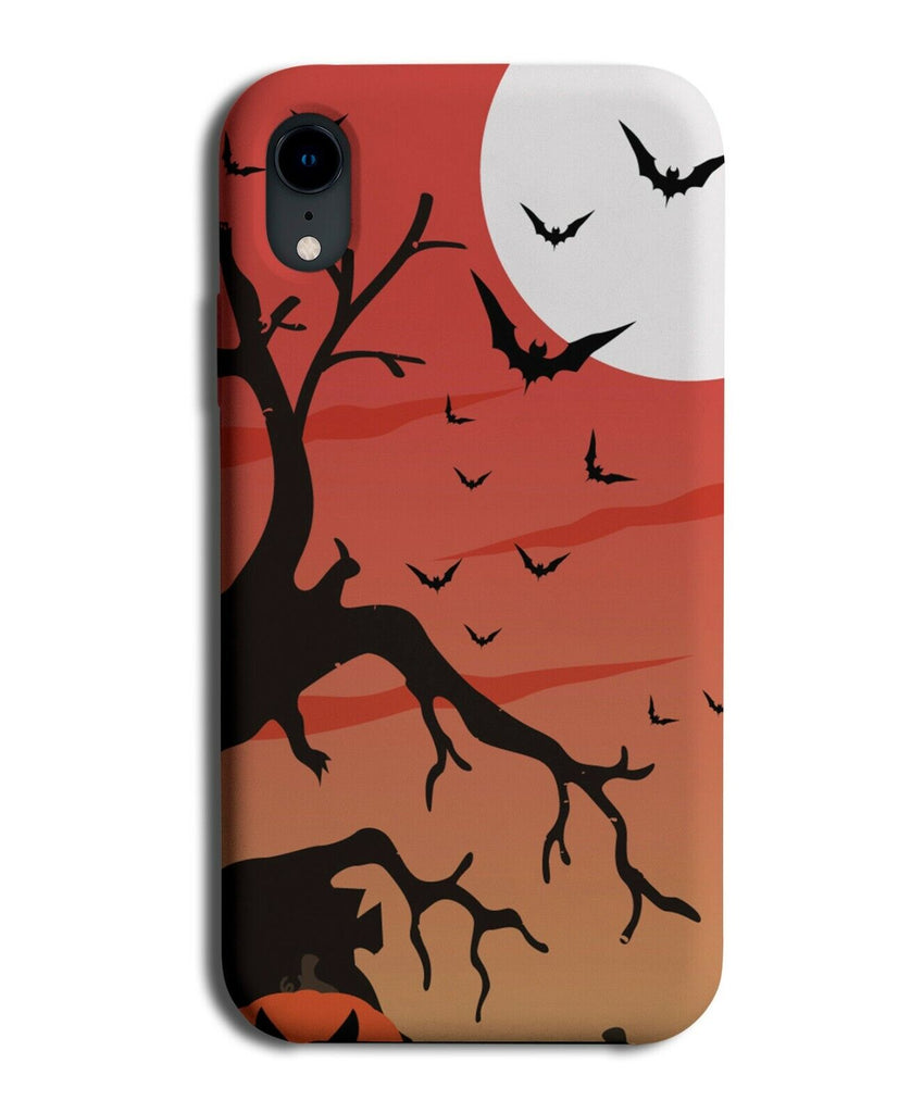 Cartoon Flying Bats Shapes In The Moon Phone Case Cover Silhouettes Kids J014
