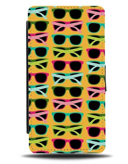 Colourful Summer Sunglasses Flip Wallet Case Shades Holiday Cartoon Cool F527