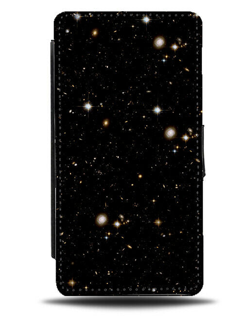 Starry Night Sky Flip Wallet Case Stars Twinkly Star Dots Space Smart G341