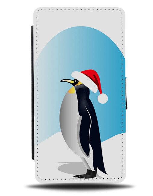 Winter Christmas Penguin In Snowglobe Design Flip Wallet Case Picture Photo J972