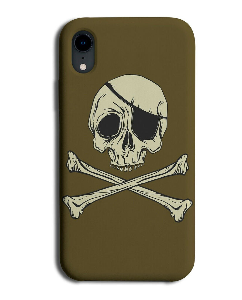 Cartoon Skull With Pirates Eye Patch Phone Case Cover Kids Childrens Bones K043