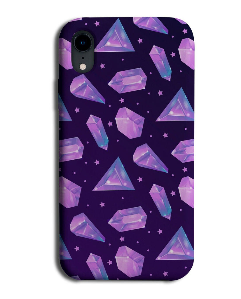Purple Crystals Phone Case Cover Crystal Gems Cartoon Womens Gem K782