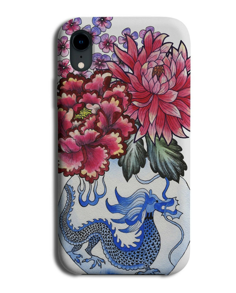 Chinese Dragon On Vase Phone Case Cover Flowers China Oriental Dragons G170