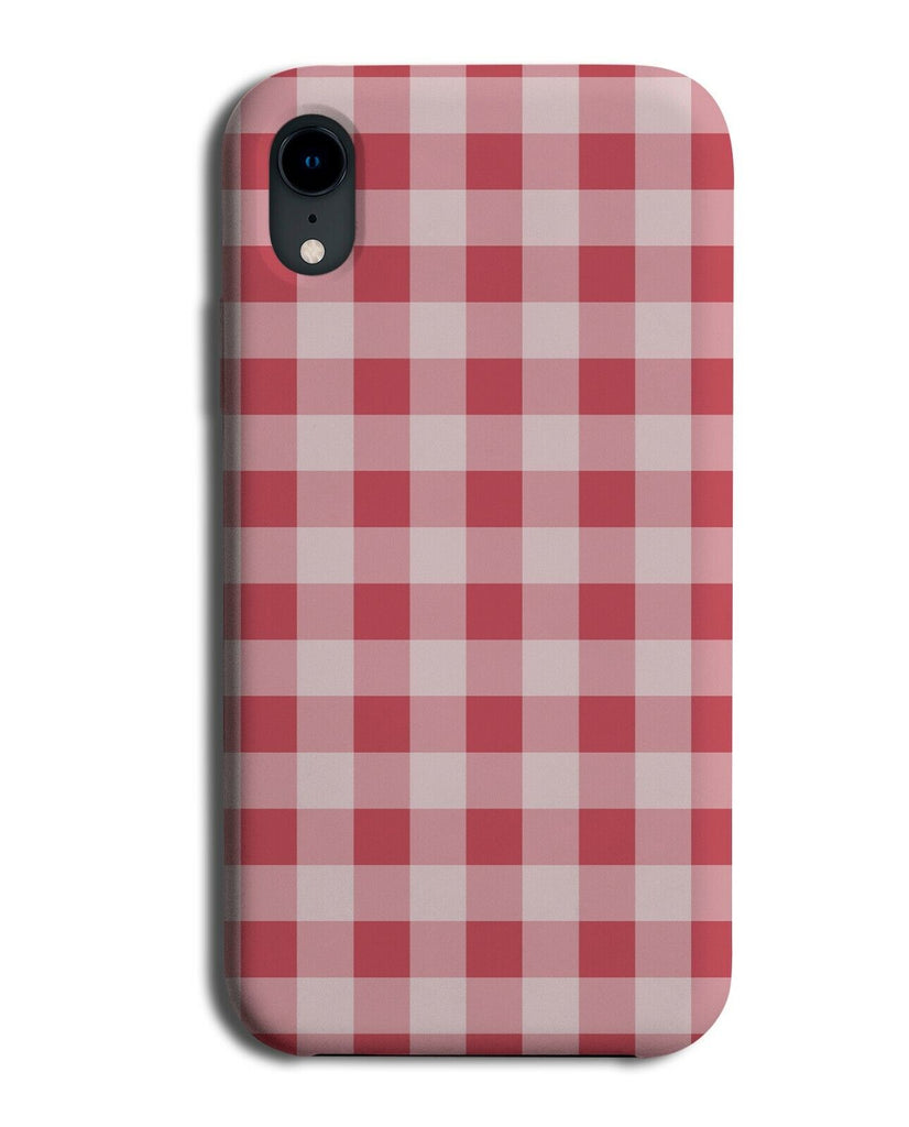 Red and White Gingham Picnic Pattern Phone Case Cover Mat Tartan Flannel K797