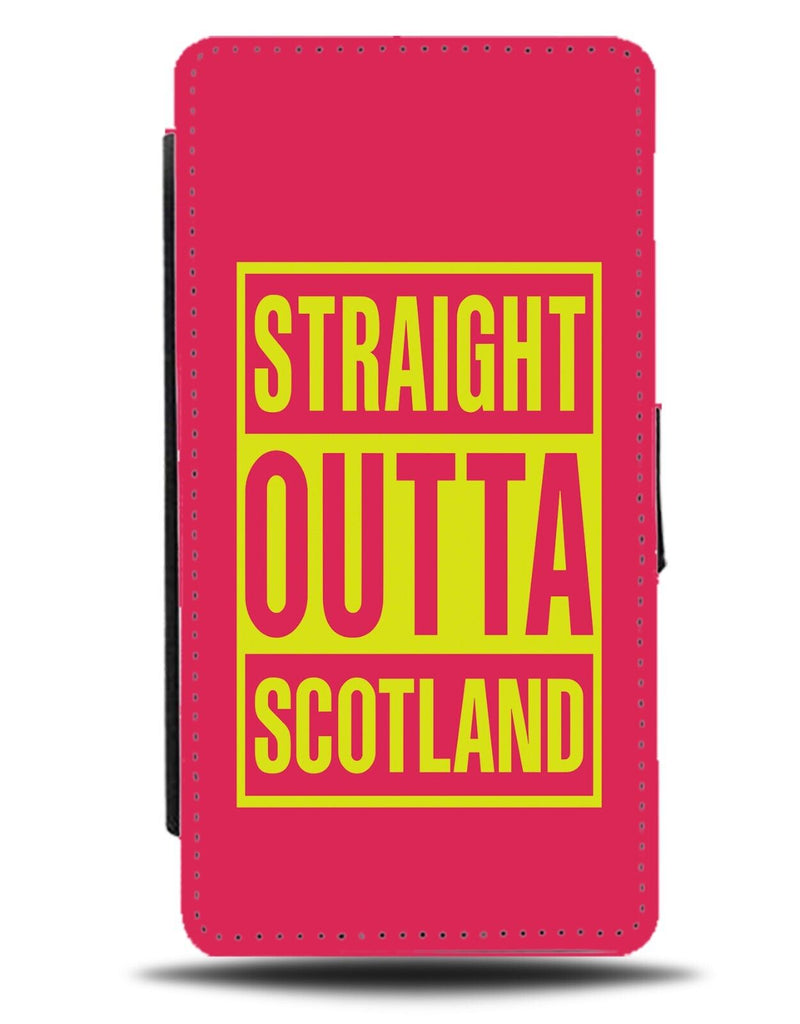 Straight Outta Scotland Flip Wallet Case Funny Novelty Gift Present Glasgow CX94