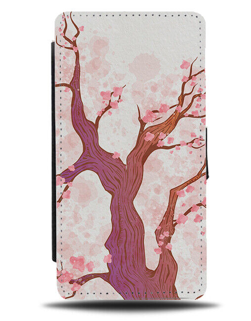 Cherry Blossom Tree Trunk Flip Wallet Case Branch Branches Blossoms K895