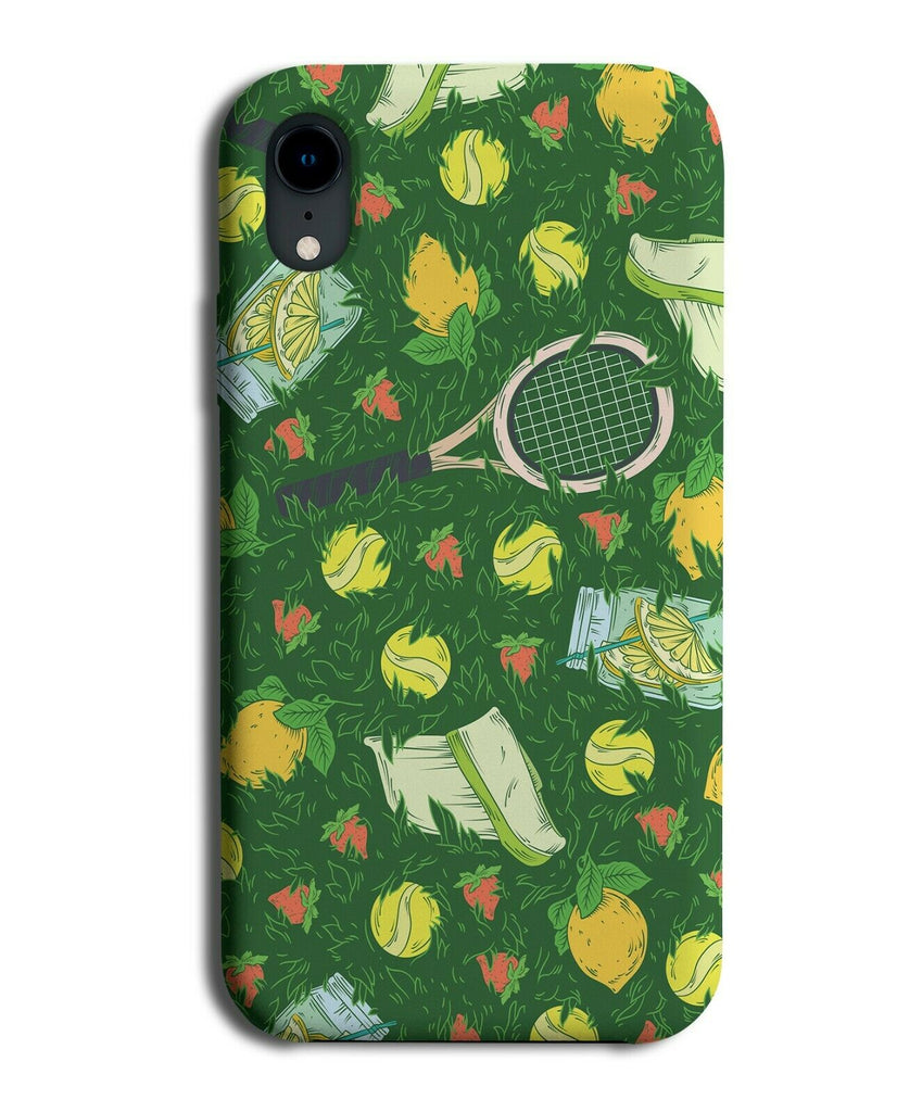 Summer Tennis Phone Case Cover Rackets Ball Fake Grass Print Outdoor Sports F683