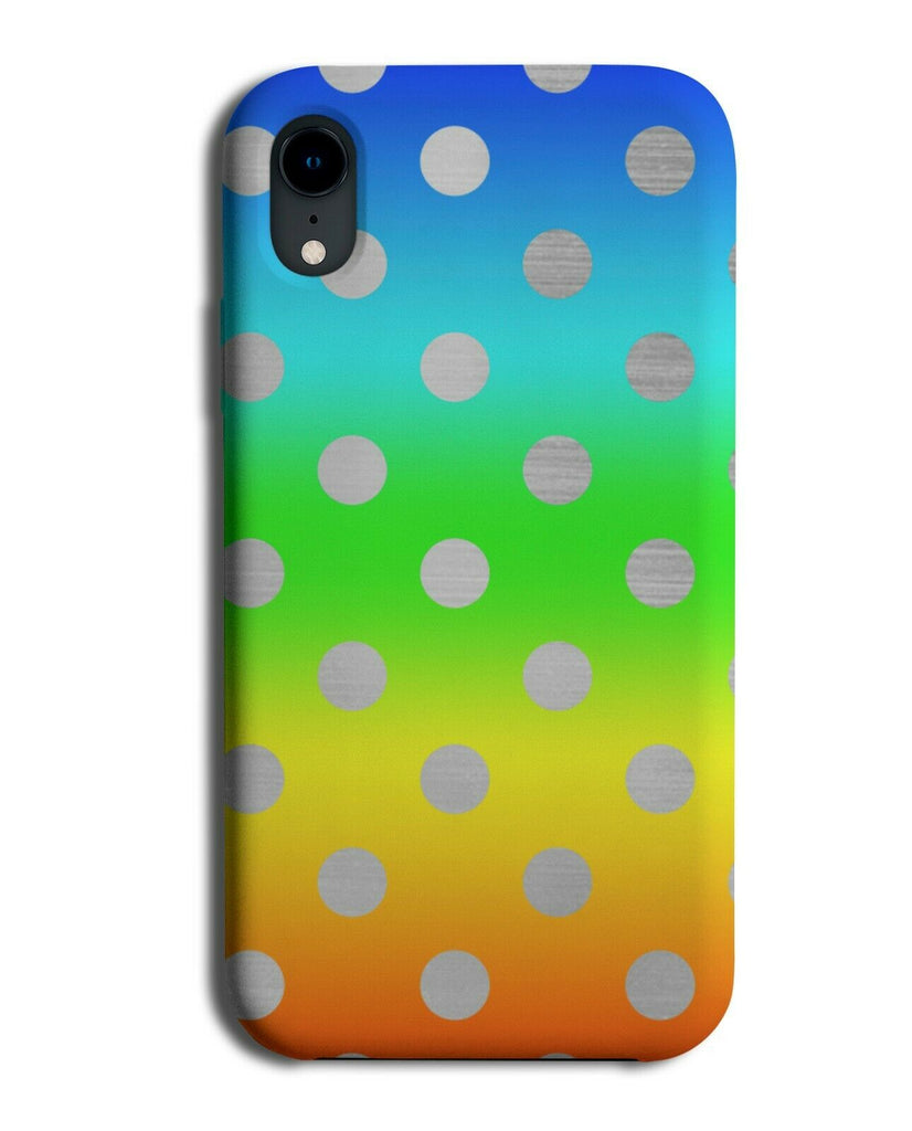Multicoloured and Silver Polka Dot Phone Case Cover Dots Multicolour Grey i466