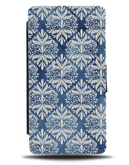 Stylish Floral Tribal Pattern Flip Wallet Case Flower Henna Print Leafs E879