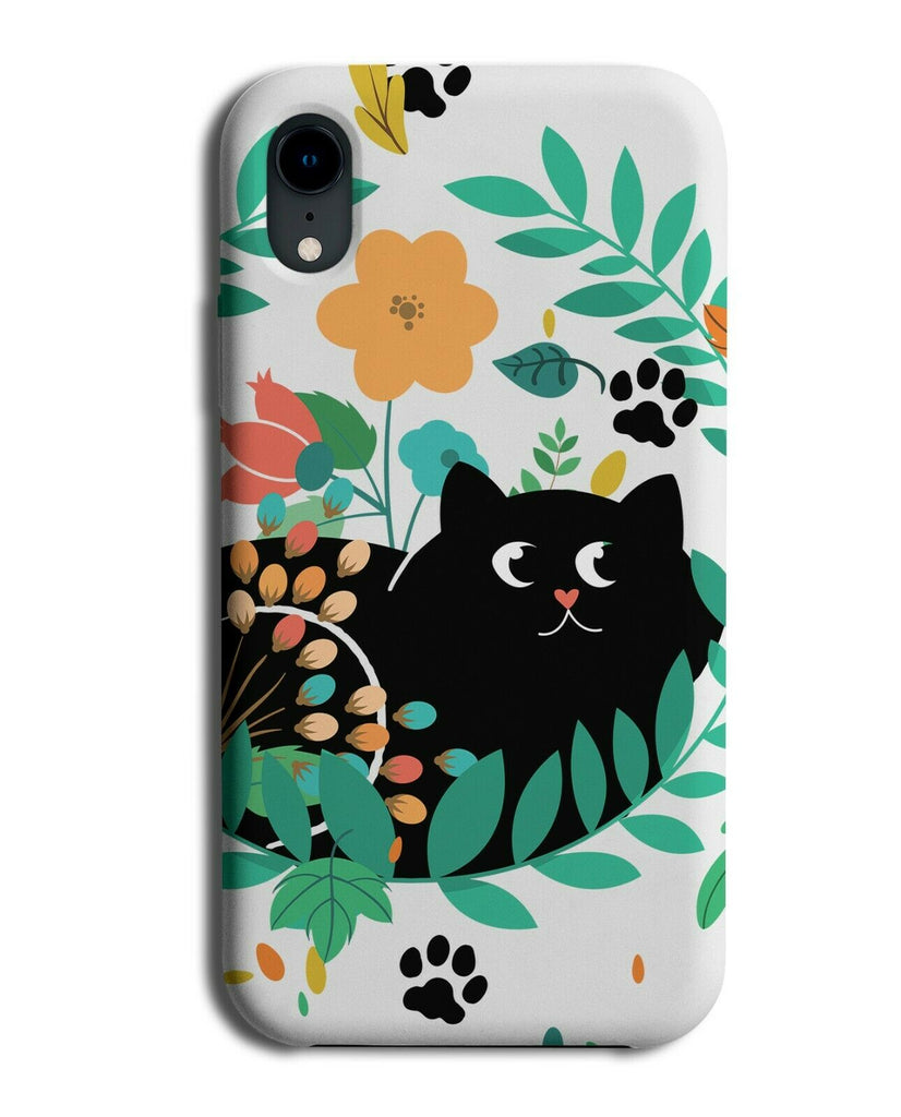 Kids Black Cat Phone Case Cover Cats Kitten Childrens Design Image E420