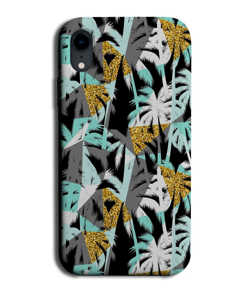 Stylish Green and Gold Palm Trees Design Phone Case Cover Tree Golden Q711F