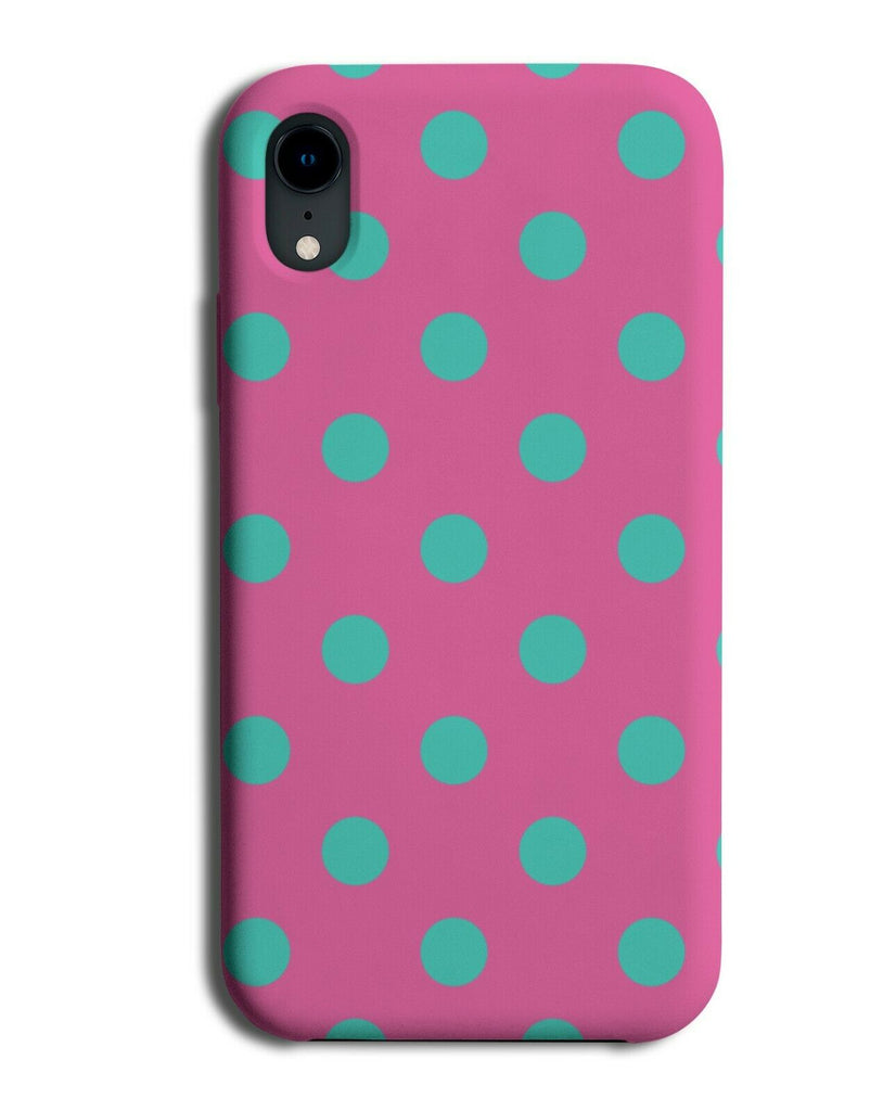 Hot Pink and Turquoise Green Polka Dots Phone Case Cover Dots Pattern Print i566