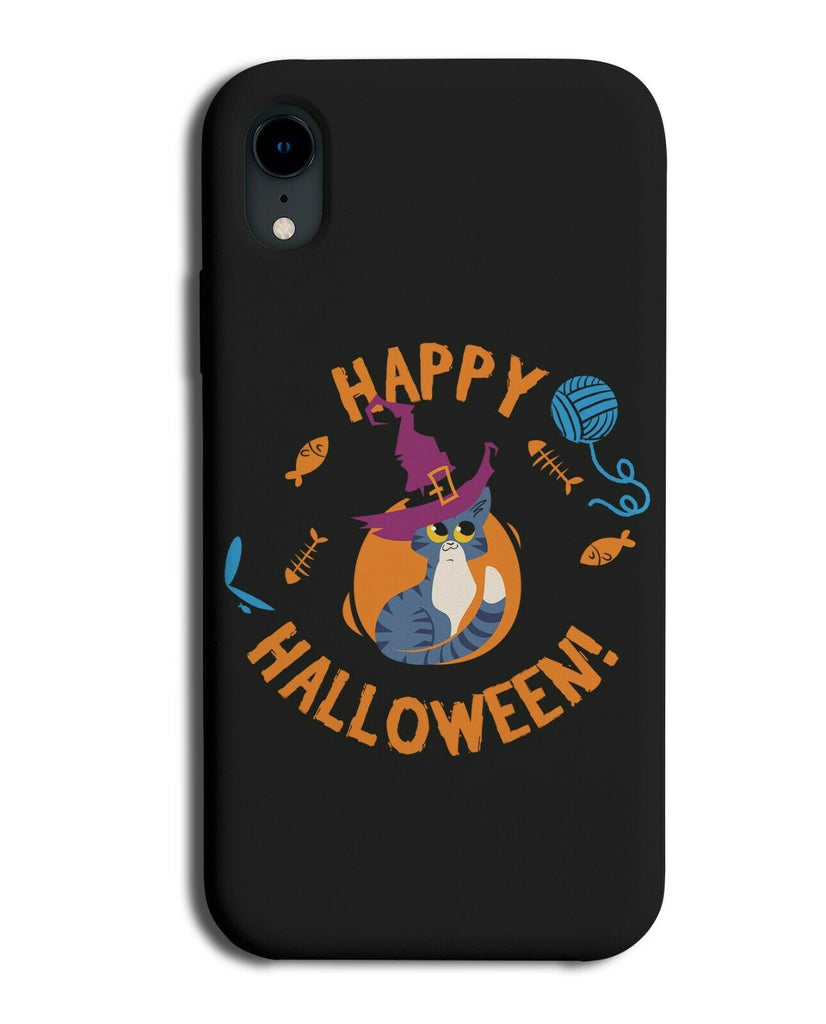 Happy Halloween Phone Case Cover Cat In Witch Hat Witches Cats Kitten Black E442