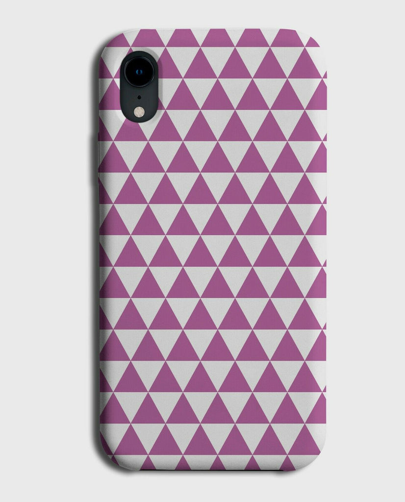 Lilac Purple Geometric Chequered Phone Case Cover Shapes Funky Pattern G548