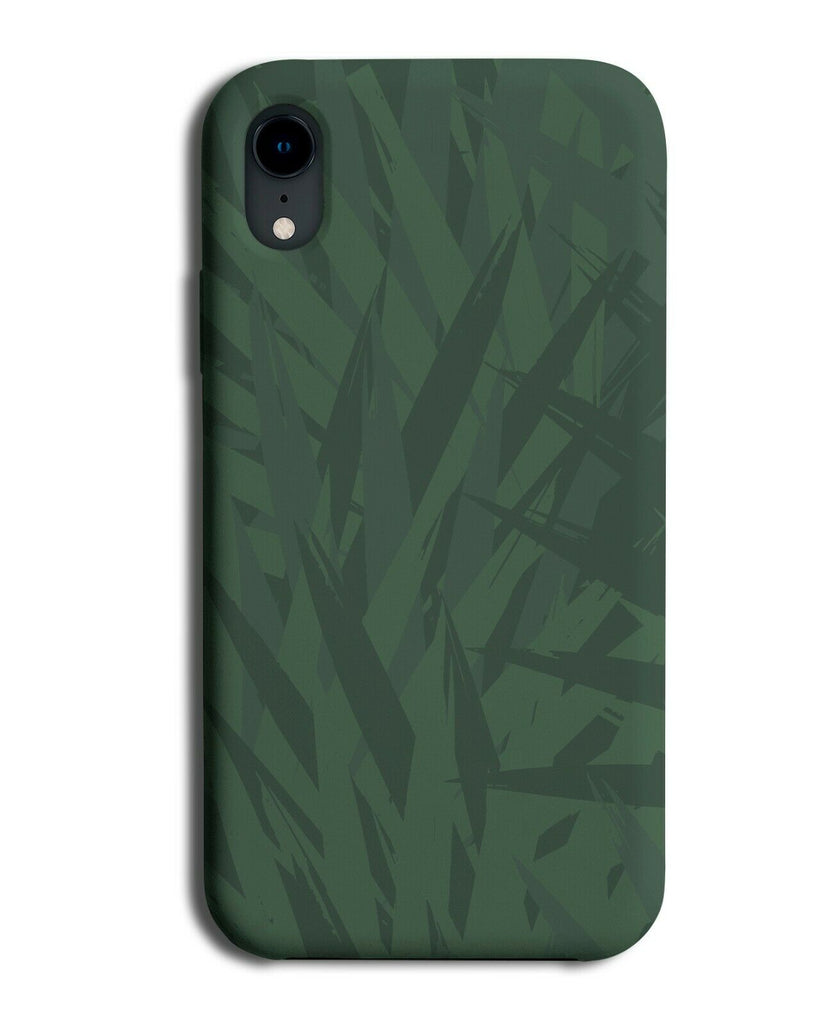 Stylish Dark Green Leaves Stems Picture Phone Case Cover Leaf Outlines H474