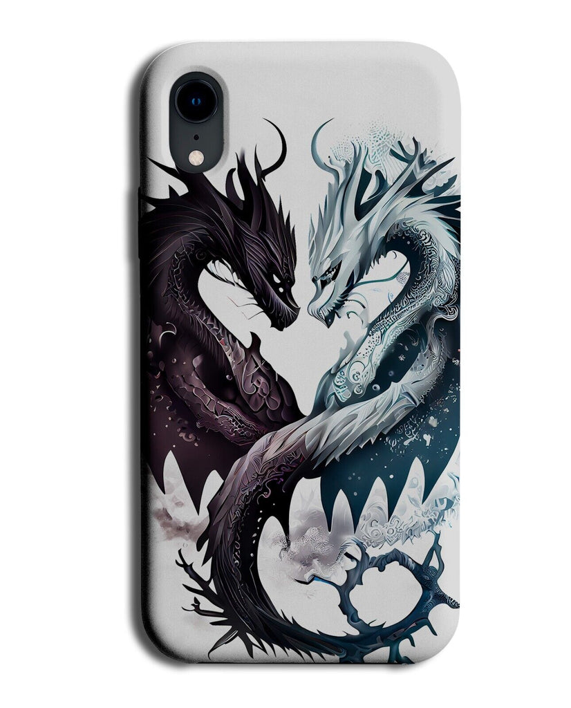 Yin and Yan Dragon Phone Case Cover Dragons Yang Dragons Black and White BF18
