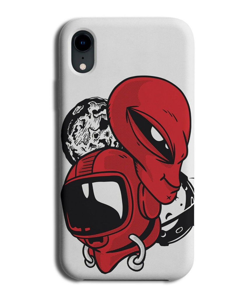 Red Alien Face and Astronaught Phone Case Cover Astronaughts Head Space i906