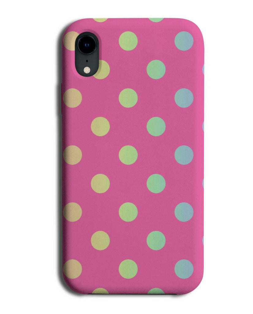 Hot Pink and Rainbow Polka Dots Phone Case Cover Dots Pattern Colourful i569