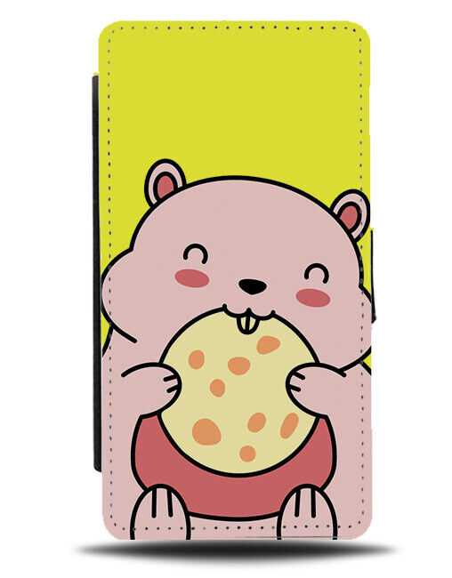 Cheese Eating Hamster Flip Wallet Case Cheesy Hamsters Fat Chubby Funny J482