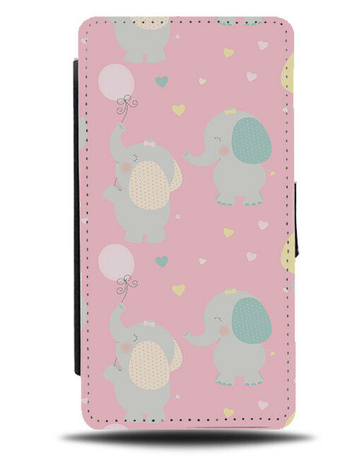 Childish Elephant Drawing Flip Wallet Case Book Pictures Childrens Kids F050