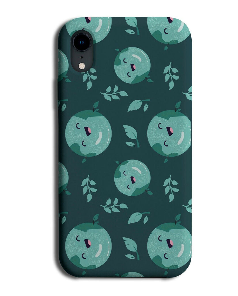 Planet Earth Pattern Phone Case Cover Design Earths Planets Smiley Faces K087