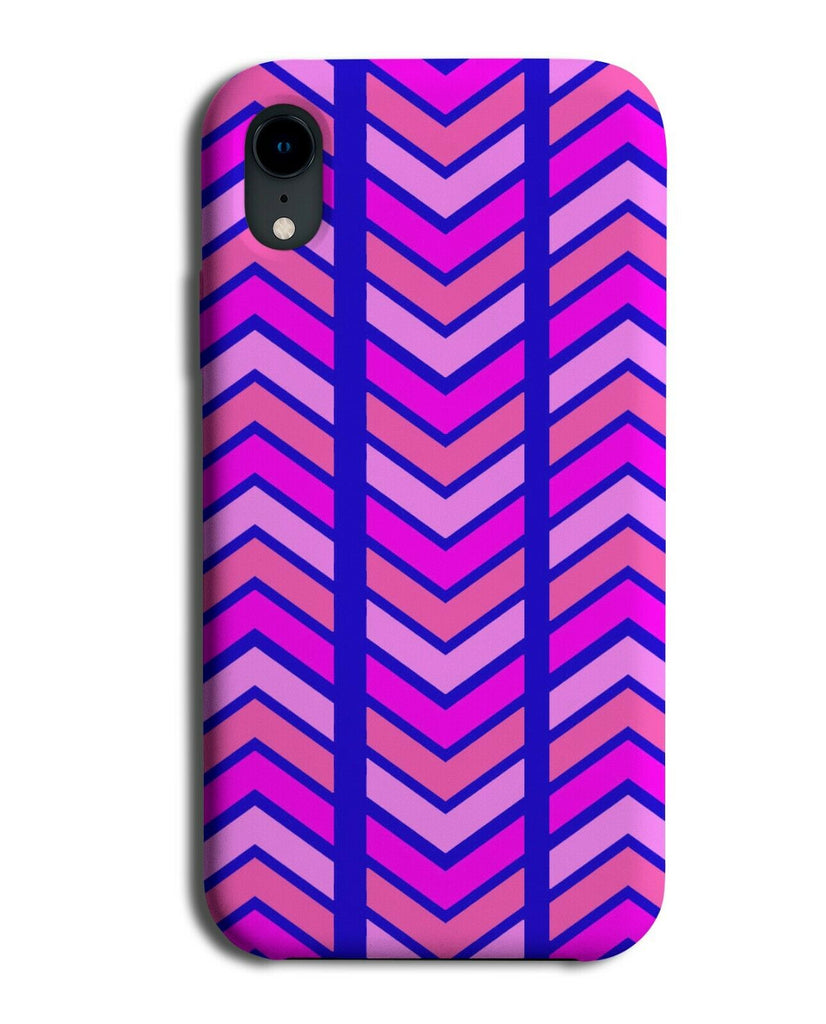 Neon Pink Arrows Print Phone Case Cover Dark Hot Coloured Colour B594