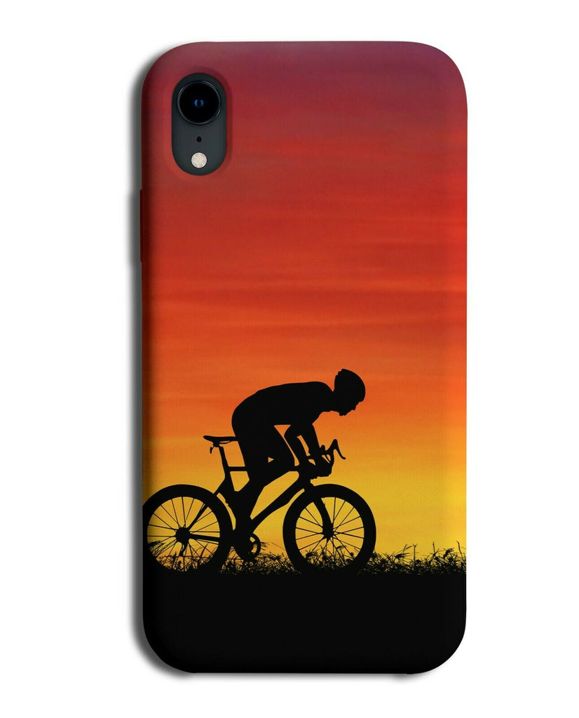 Mountainbike Phone Case Cover Mountain Bike Biking Biker Sunset Sun Photo i767