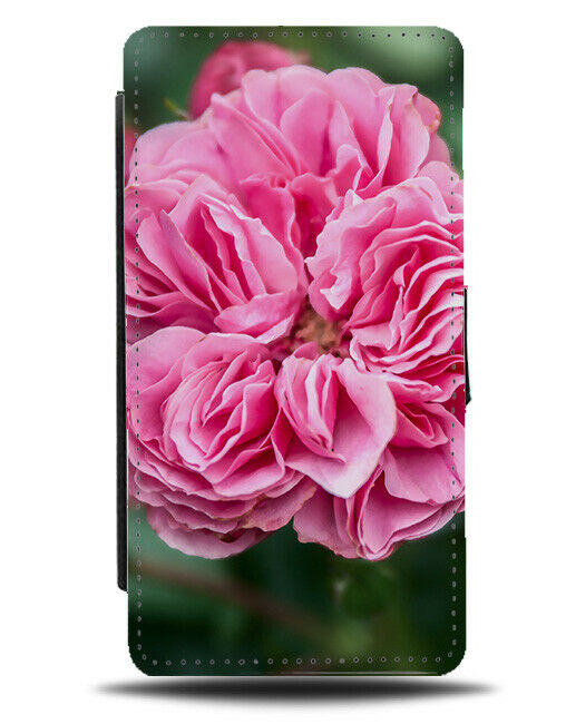 Pink Flower Corsage Flip Wallet Case Stylish Girl Girls Womens Flowers G692