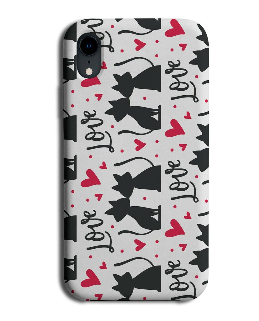 Loved Up Cat Couple Phone Case Cover Marriage Love Silhouette Cats K816