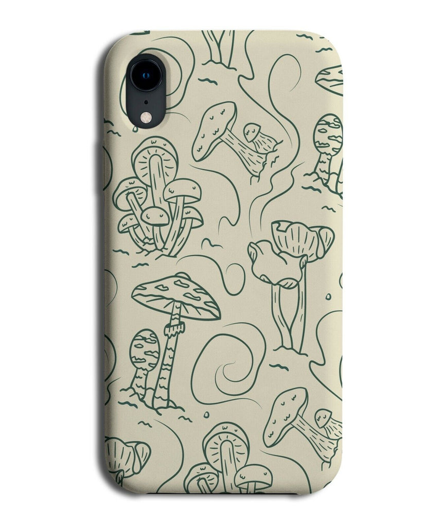 Mushroom Sketched Design Phone Case Cover Sketch Drawing Mushrooms K850