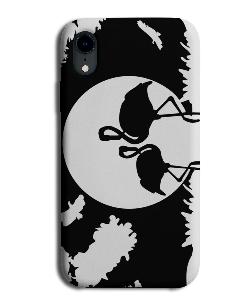 Gothic White and Black Flamingo Silhouette Phone Case Cover Scene Nature J387