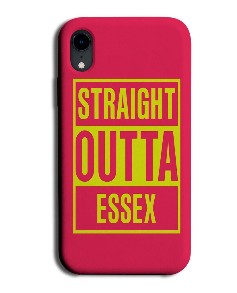 Straight Outta Essex Phone Case Cover Funny Essexes Pink Yellow UK P419