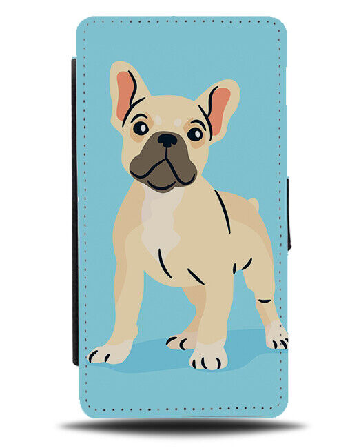 Animated French Bulldog Flip Wallet Case Novelty Stylish Artistic Drawing J411