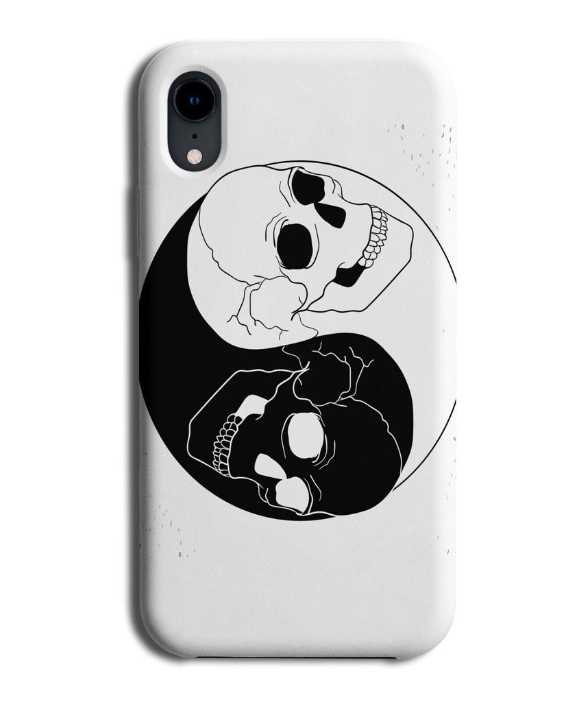 Yin Yang Phone Case Cover Skull Skulls Ying And Yang Japanese Symbol Japan N599