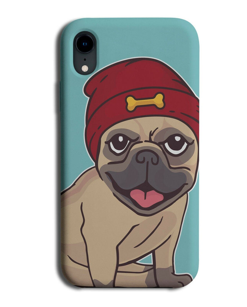 Pug in A Beanie Hat Phone Case Cover Winter Cool Stylish Fashion Pugs K142
