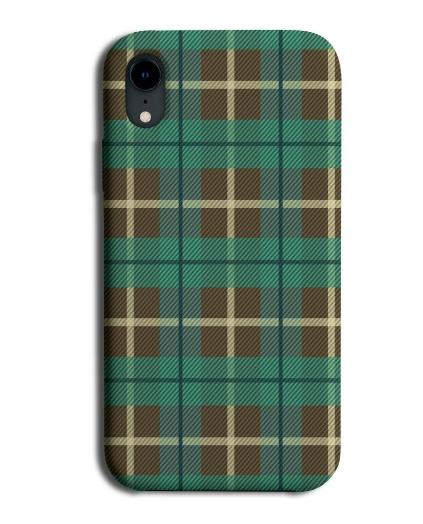 Dark Chequered Squares Phone Case Cover Chequers Green Brown Wild Camping F797