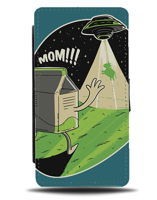 Funny Milk Cartoon Space Phone Cover Case Milked Cow Cows UFO Picture J167