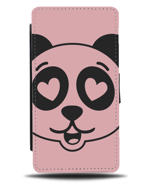 Love Heart Eyes Panda Flip Wallet Case Shapes Loved Heart Eye Pandas Bear J889