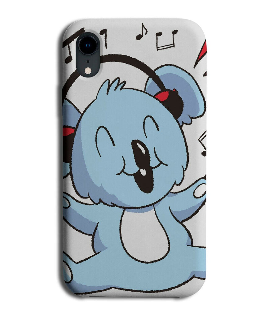 Musical Happy Koala Cartoon Phone Case Cover Listening To Music Headphones J683