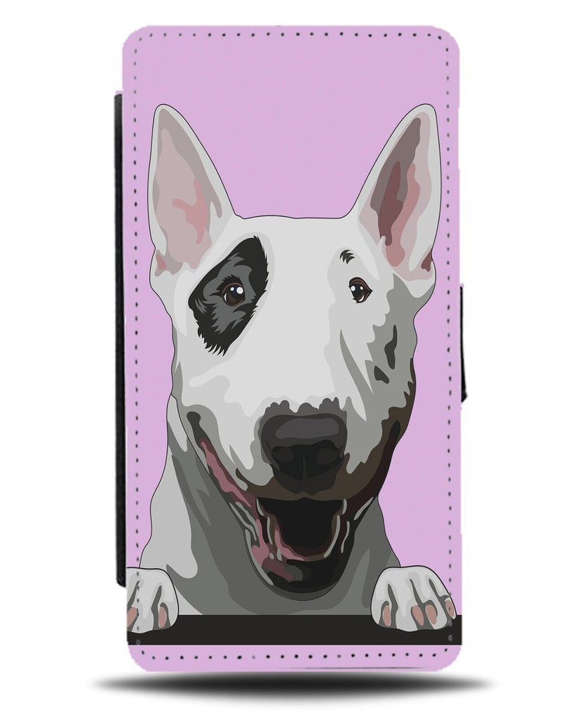 Airbrush English Bull Terrier Art Flip Wallet Case Dog Dogs Terries Face AB05
