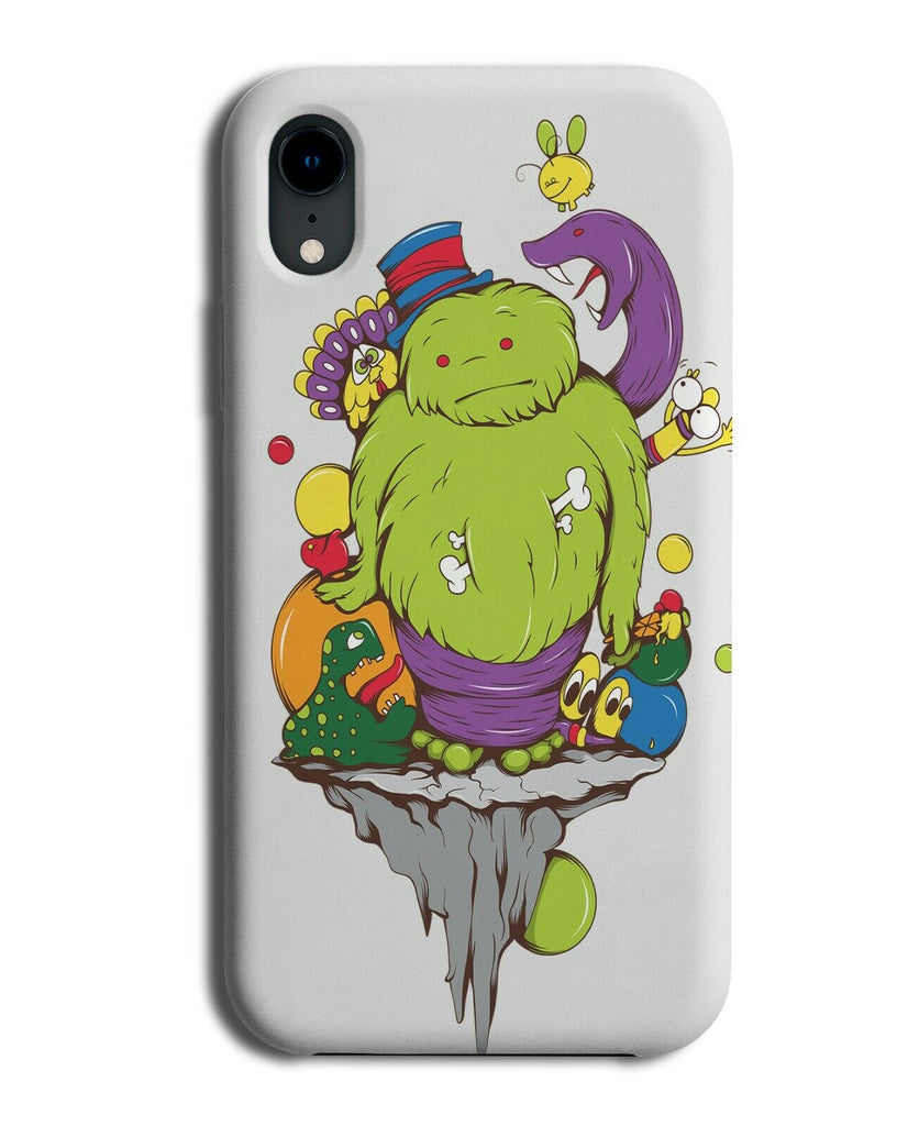 Green Furry Monster Phone Case Cover Sad Mythical Creatures Creature E170