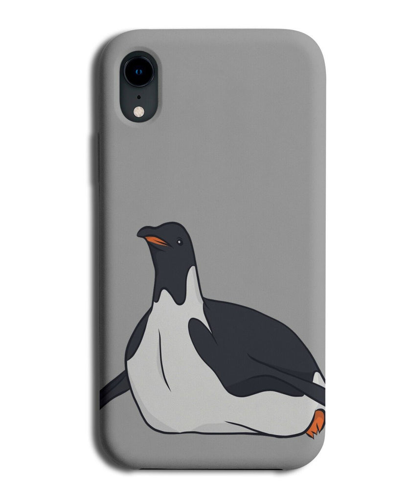 Penguin Slide Design Phone Case Cover Cartoon Funny Lazy Chilling Penguins J986